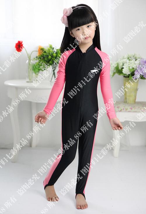 儿童潜水服浮潜服连体长袖游泳衣装浮潜装备正品tuo